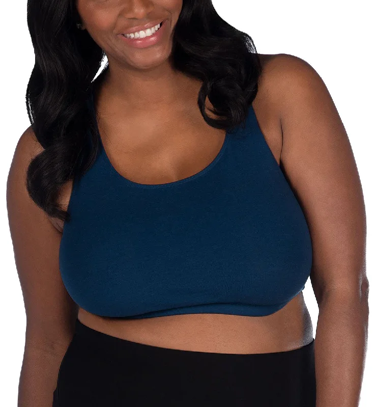 Leading Lady Serena Wirefree Racerback Sports Bra (514) - Navy