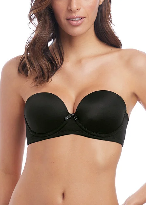 Wacoal Respect Underwire Strapless Bra, Black/Champagne