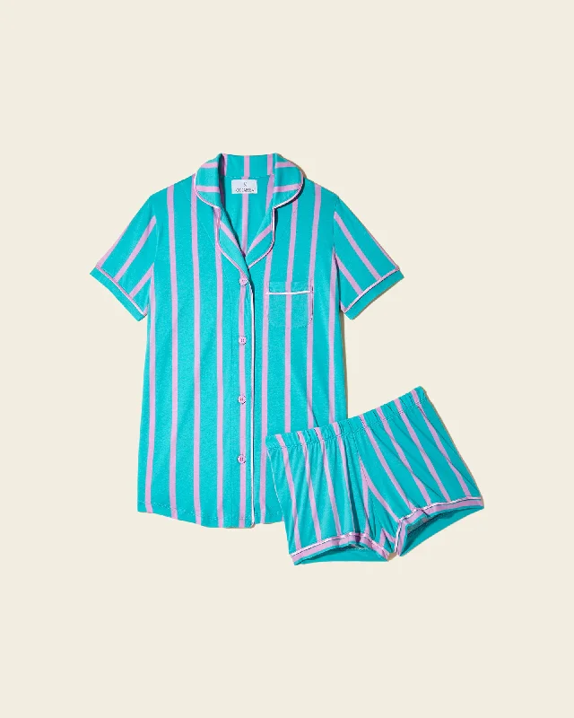 Kurzärmeliges Top & Boxer Pyjama-Set